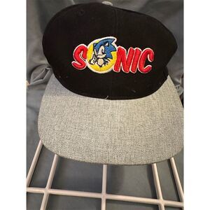 SEGA Sonic the Hedgehog Snapback Cap Black Unisex Adjustable Hat